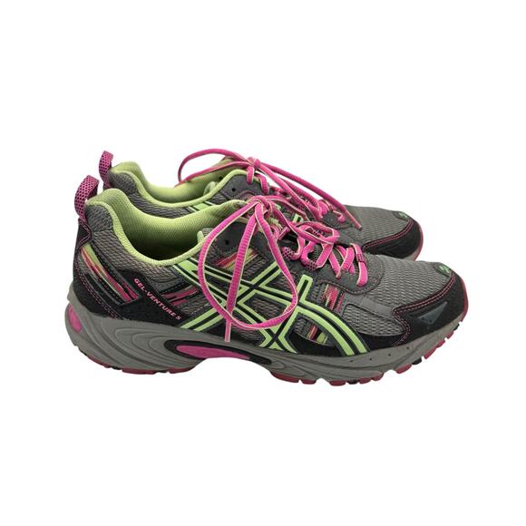 ASICS Gel Venture 5 Women's Bright Neon Trail Running Athletic Shoes - Picture 7 of 12